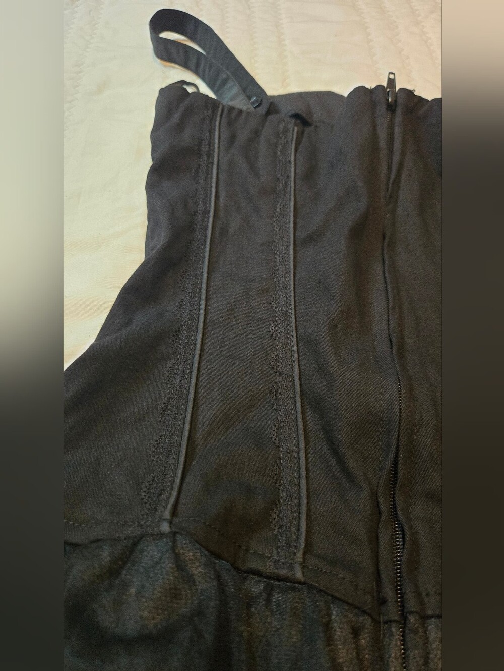 Tripp nyc Black Corset Mini Dress with Ruffled Tulle Skirt - Picture 9 of 10